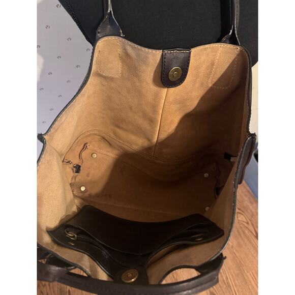 FRYE Black Leather Large Bag Tote - Picture 5 of 16